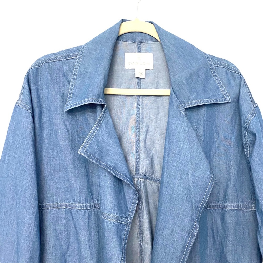 NWT Caslon Chambray Lightweight Utility Jacket - Picture 6 of 10